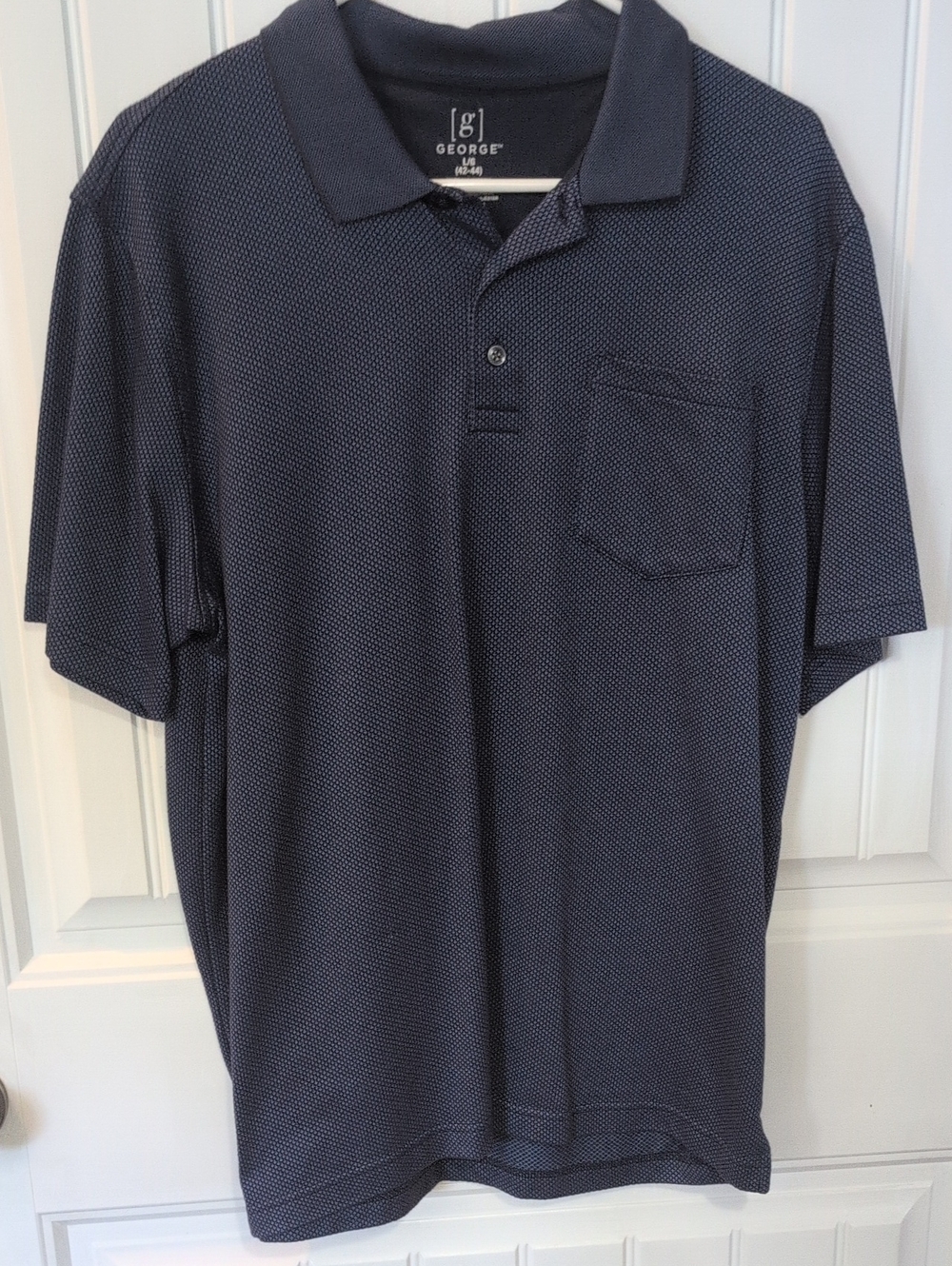 George Men's ⛳ Dark Navy Polo with Chest Pocket